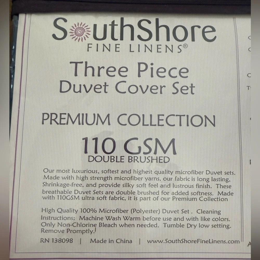 NEW Navy Blue Duvet Bed Cover Set - King/California King